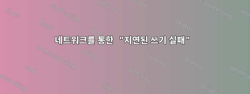 네트워크를 통한 "지연된 쓰기 실패"
