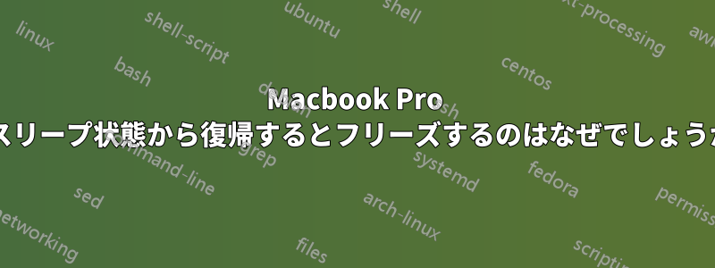 Macbook Pro がスリープ状態から復帰するとフリーズするのはなぜでしょうか?