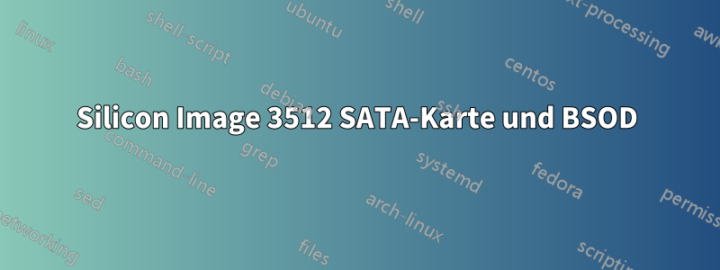 Silicon Image 3512 SATA-Karte und BSOD