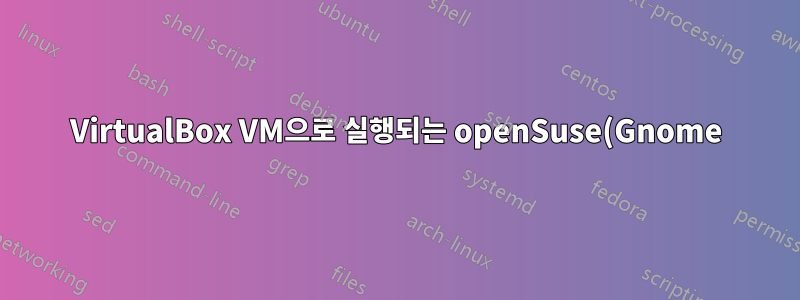VirtualBox VM으로 실행되는 openSuse(Gnome)에서 디스플레이 속성 구성