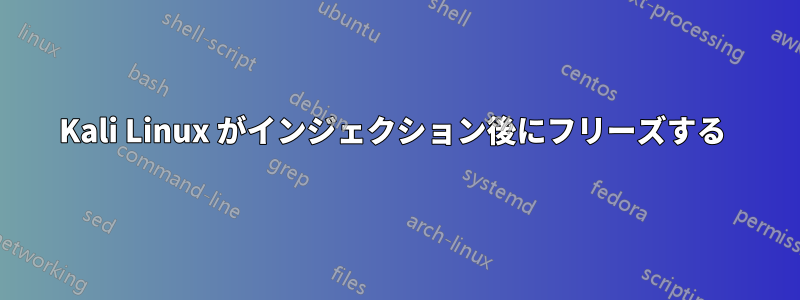Kali Linux がインジェクション後にフリーズする 