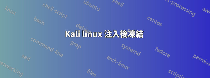 Kali linux 注入後凍結