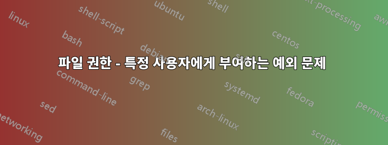 파일 권한 - 특정 사용자에게 부여하는 예외 문제