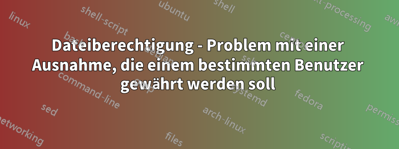 Dateiberechtigung - Problem mit einer Ausnahme, die einem bestimmten Benutzer gewährt werden soll
