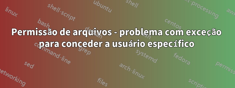 Permissão de arquivos - problema com exceção para conceder a usuário específico