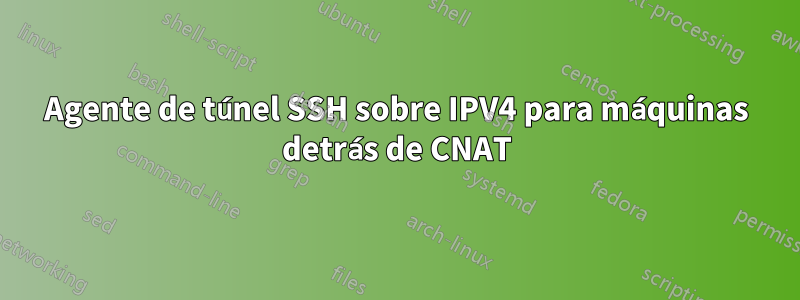 Agente de túnel SSH sobre IPV4 para máquinas detrás de CNAT