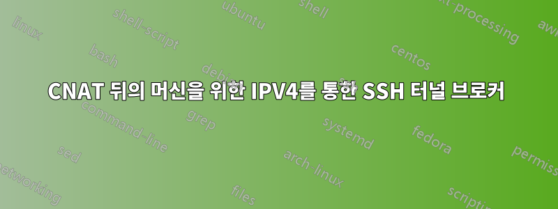 CNAT 뒤의 머신을 위한 IPV4를 통한 SSH 터널 브로커