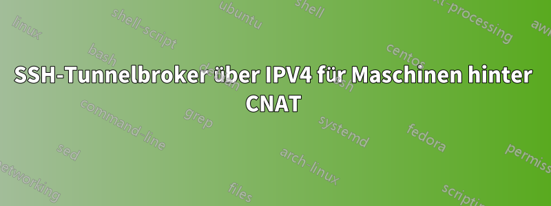 SSH-Tunnelbroker über IPV4 für Maschinen hinter CNAT