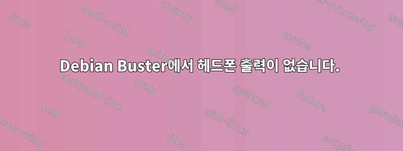 Debian Buster에서 헤드폰 출력이 없습니다.