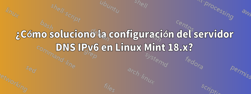 ¿Cómo soluciono la configuración del servidor DNS IPv6 en Linux Mint 18.x?