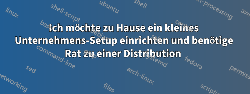 Ich möchte zu Hause ein kleines Unternehmens-Setup einrichten und benötige Rat zu einer Distribution 