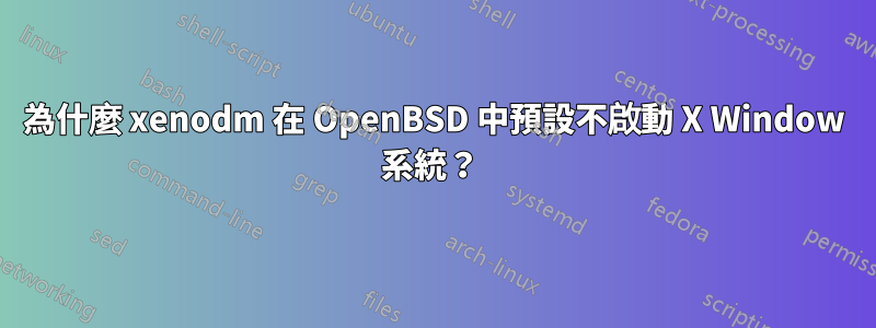為什麼 xenodm 在 OpenBSD 中預設不啟動 X Window 系統？ 
