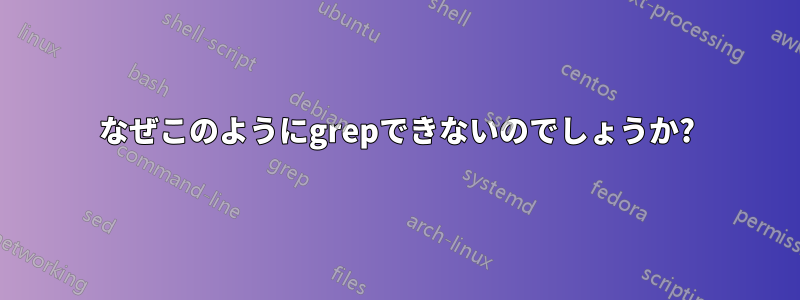 なぜこのようにgrepできないのでしょうか?