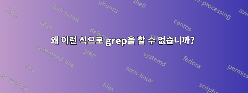 왜 이런 식으로 grep을 할 수 없습니까?