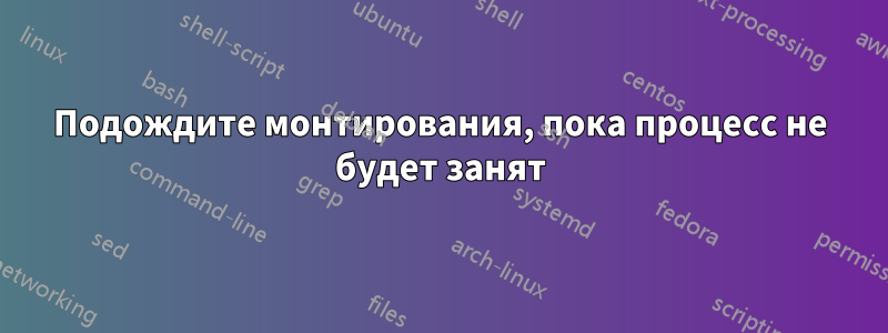Подождите монтирования, пока процесс не будет занят