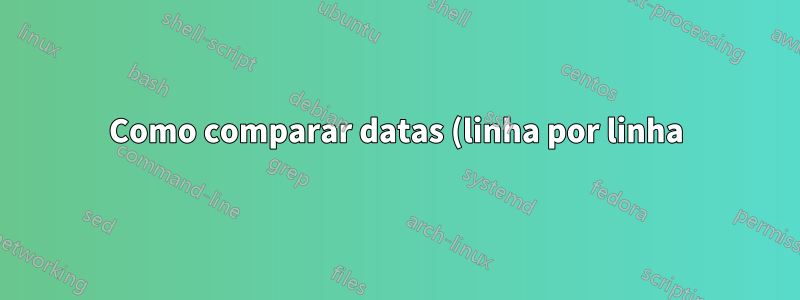 Como comparar datas (linha por linha) e obter um intervalo de datas?