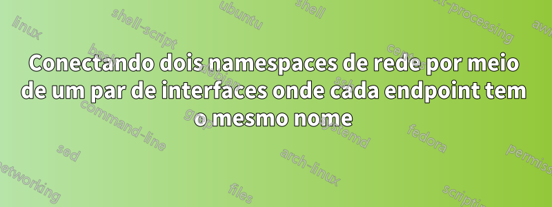 Conectando dois namespaces de rede por meio de um par de interfaces onde cada endpoint tem o mesmo nome