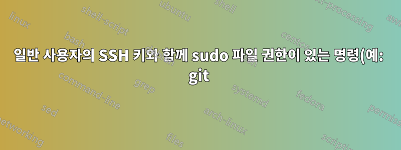 일반 사용자의 SSH 키와 함께 sudo 파일 권한이 있는 명령(예: git)을 사용하는 방법