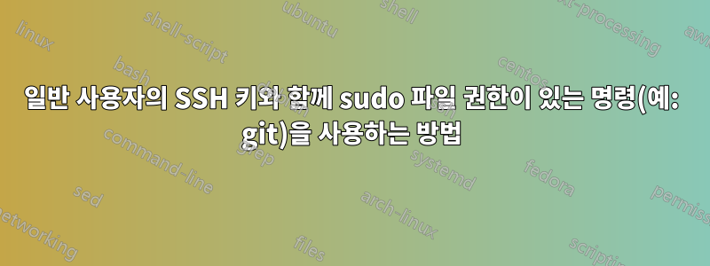 일반 사용자의 SSH 키와 함께 sudo 파일 권한이 있는 명령(예: git)을 사용하는 방법