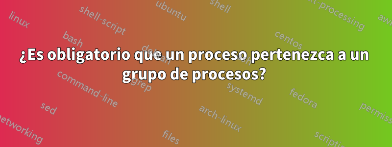 ¿Es obligatorio que un proceso pertenezca a un grupo de procesos?