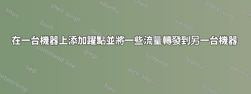 在一台機器上添加躍點並將一些流量轉發到另一台機器