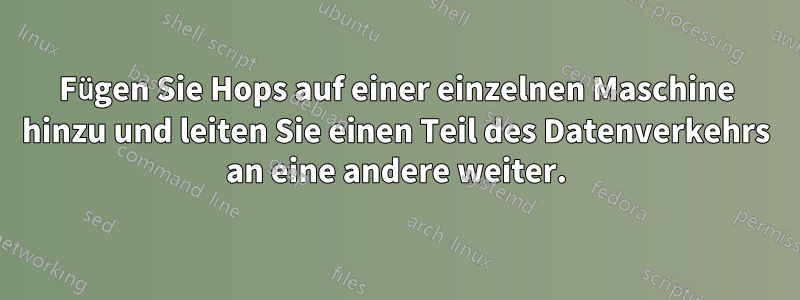Fügen Sie Hops auf einer einzelnen Maschine hinzu und leiten Sie einen Teil des Datenverkehrs an eine andere weiter.