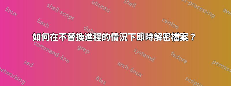 如何在不替換進程的情況下即時解密檔案？