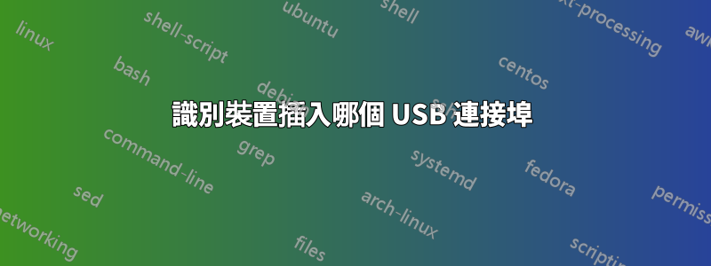 識別裝置插入哪個 USB 連接埠