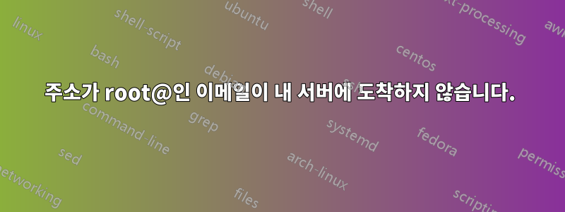 주소가 root@인 이메일이 내 서버에 도착하지 않습니다.