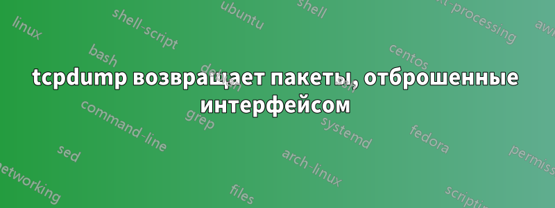 tcpdump возвращает пакеты, отброшенные интерфейсом