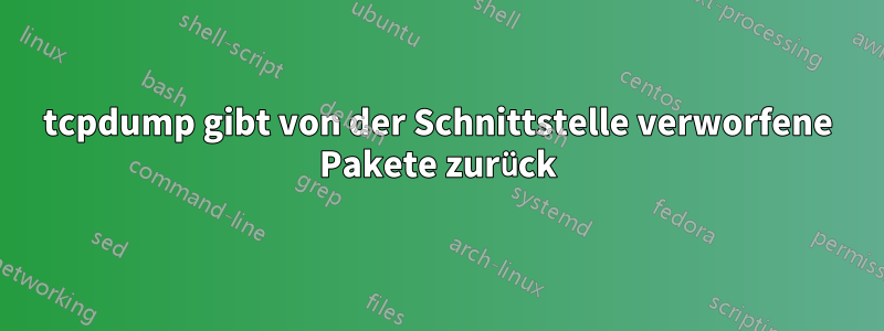 tcpdump gibt von der Schnittstelle verworfene Pakete zurück