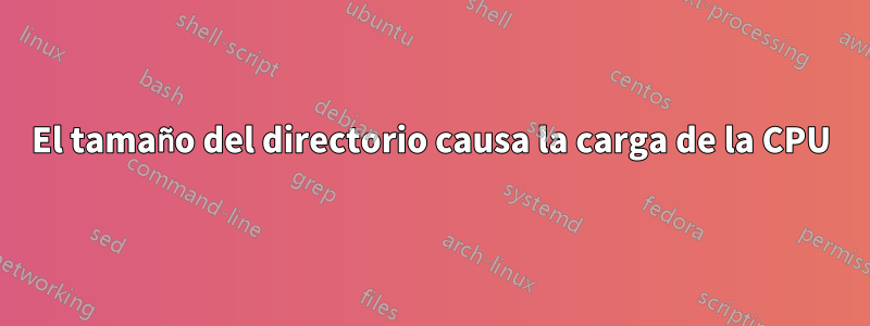 El tamaño del directorio causa la carga de la CPU