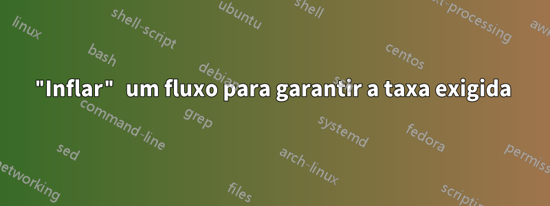 "Inflar" um fluxo para garantir a taxa exigida