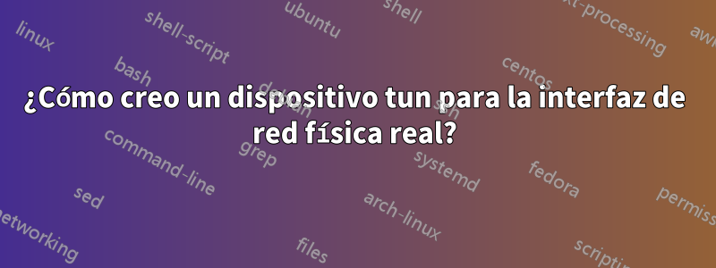 ¿Cómo creo un dispositivo tun para la interfaz de red física real?