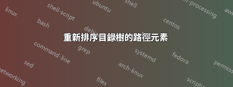 重新排序目錄樹的路徑元素