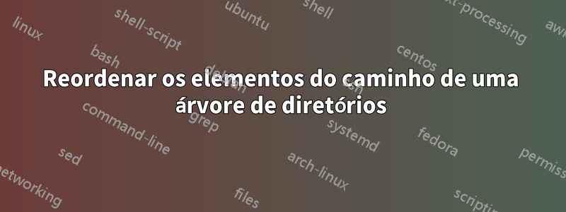Reordenar os elementos do caminho de uma árvore de diretórios