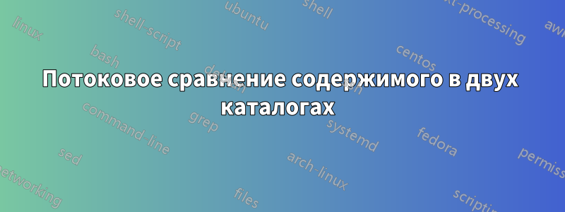 Потоковое сравнение содержимого в двух каталогах
