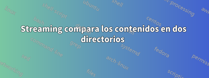 Streaming compara los contenidos en dos directorios 