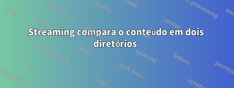 Streaming compara o conteúdo em dois diretórios 