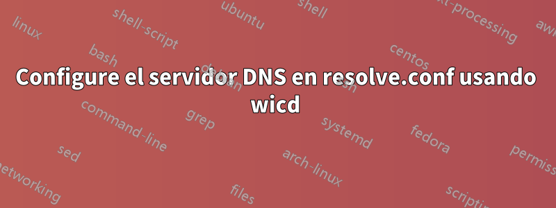 Configure el servidor DNS en resolve.conf usando wicd
