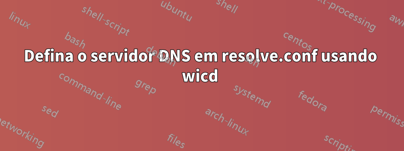 Defina o servidor DNS em resolve.conf usando wicd