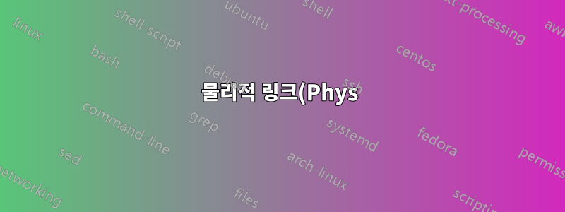 물리적 링크(Phys) 및 HDD 슬롯