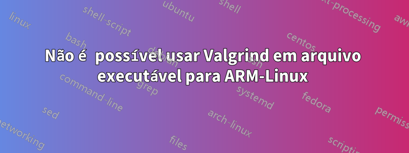 Não é possível usar Valgrind em arquivo executável para ARM-Linux