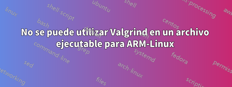 No se puede utilizar Valgrind en un archivo ejecutable para ARM-Linux
