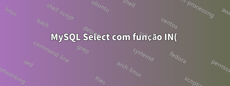 MySQL Select com função IN() com array bash