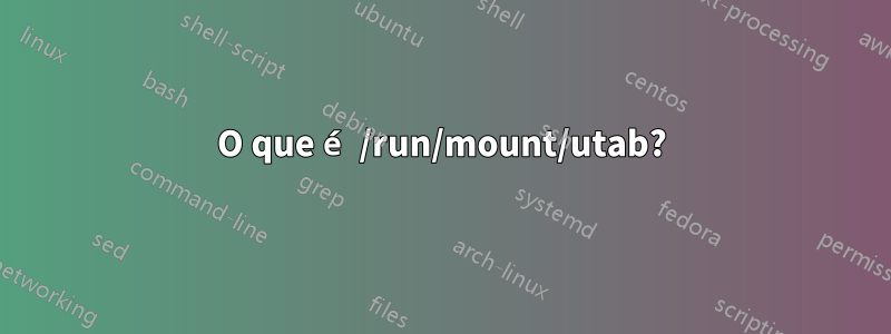 O que é /run/mount/utab?