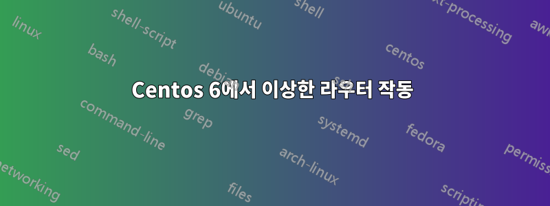 Centos 6에서 이상한 라우터 작동