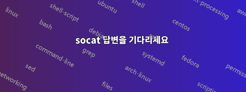 socat 답변을 기다리세요