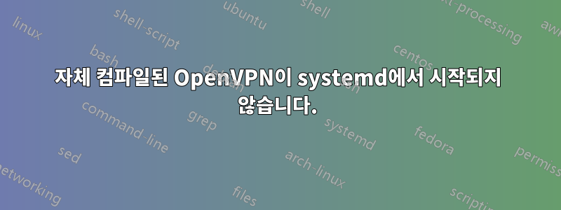 자체 컴파일된 OpenVPN이 systemd에서 시작되지 않습니다.