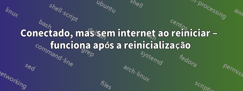 Conectado, mas sem internet ao reiniciar – funciona após a reinicialização